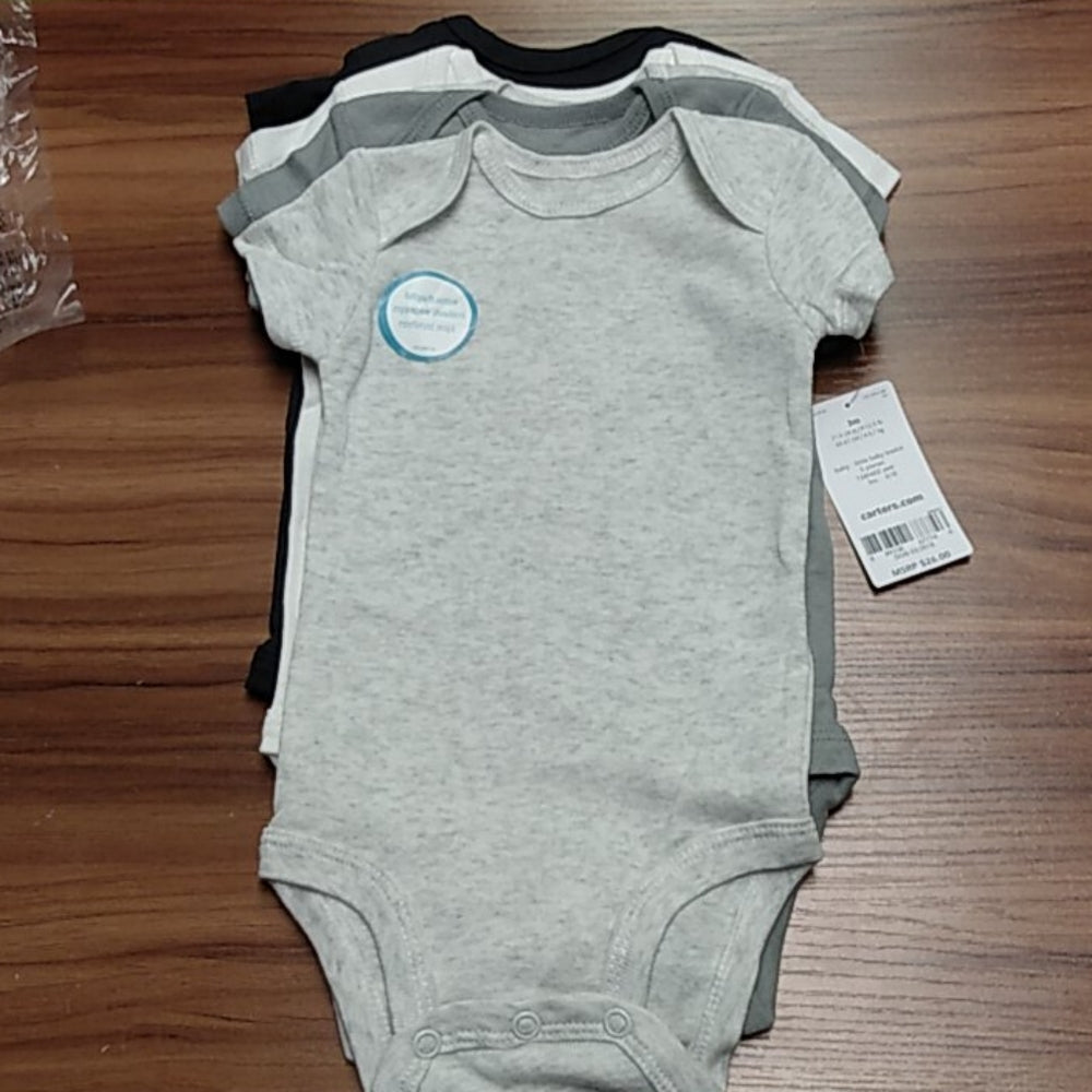 Carter's Bodysuit-Black/White/Grey-New with Tags