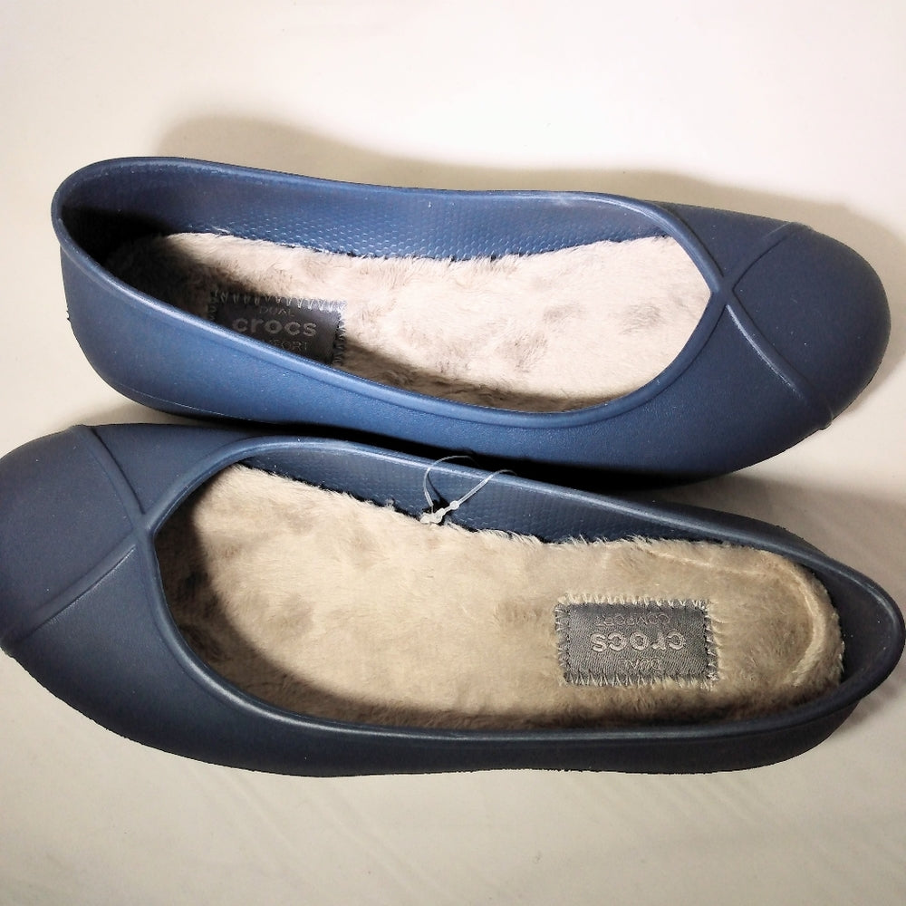 Crocs Olivia II Lined flat Navy New with tags