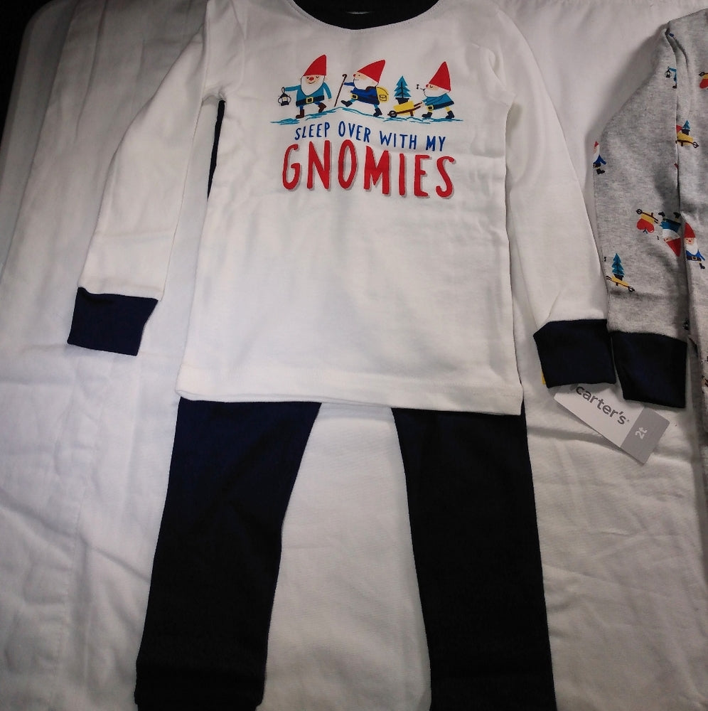 Carter's 4-Piece Gnomes Snug Fit Cotton PJs - Toddler Boy New with tags