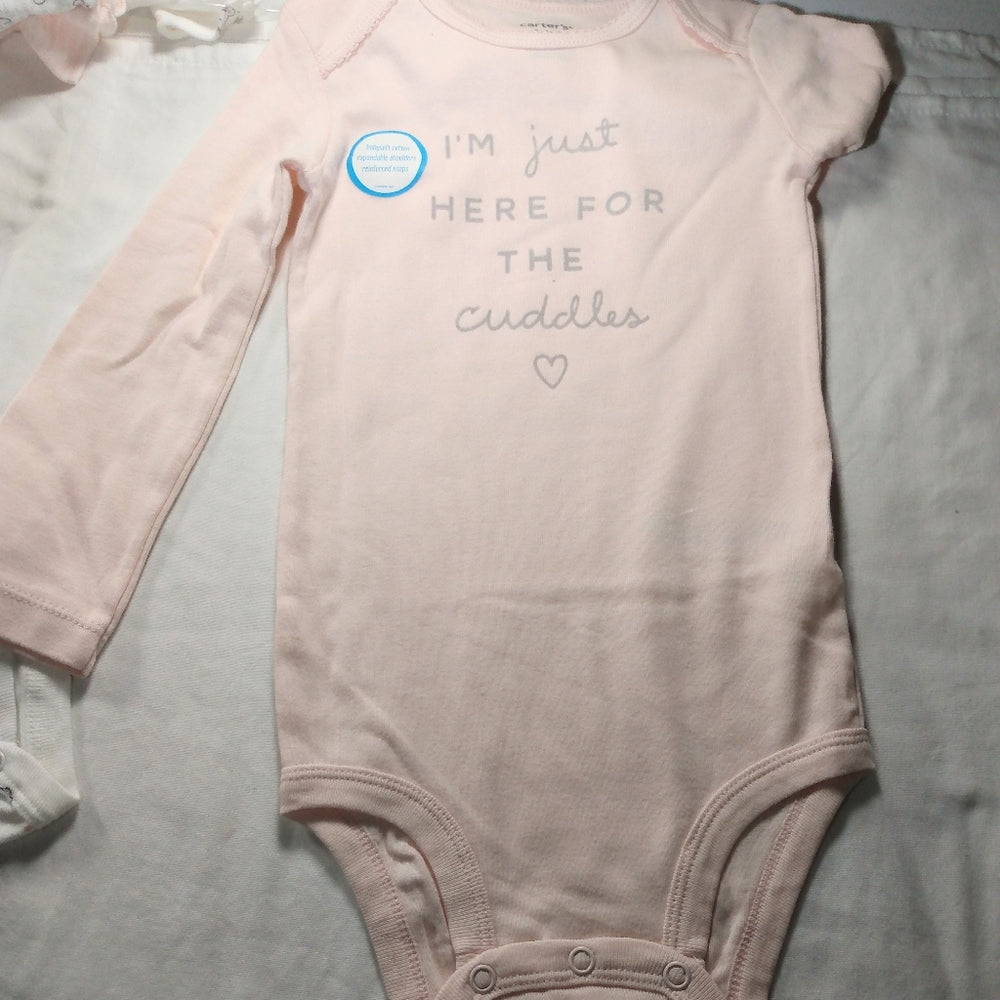 Carter's 4 pack Im just here for the cuddles bodysuits 24 months NWT