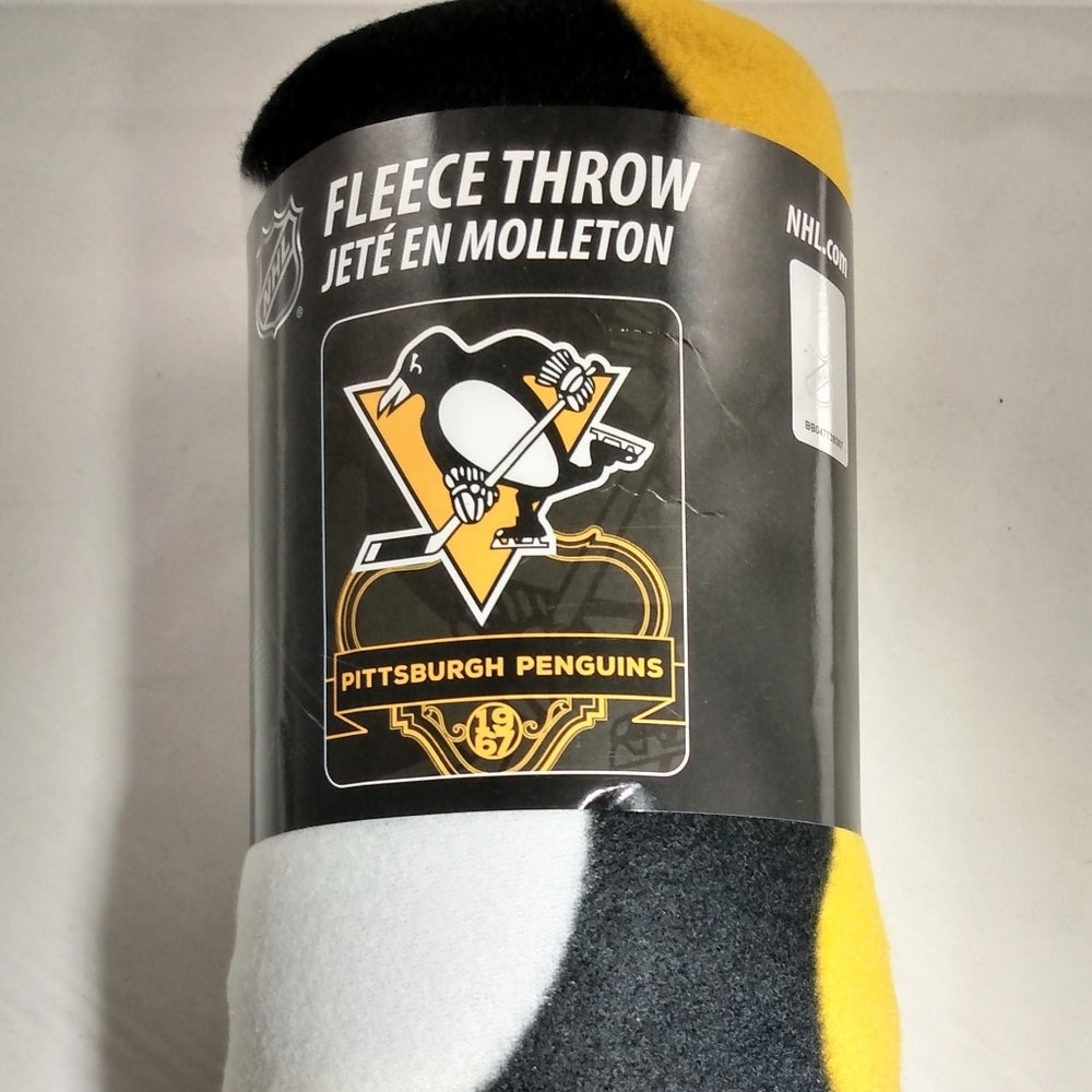 Northwest Pittsburgh Penguins Fleece Throw 40"x50" New