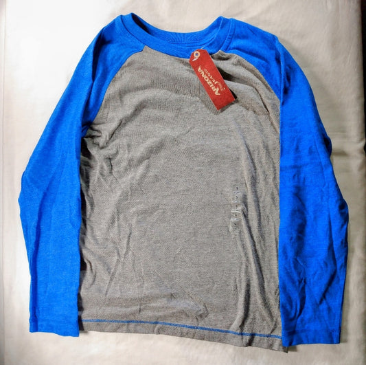 Arizona Grey and Blue Long Sleeve Tee-Size S8-New with Tags