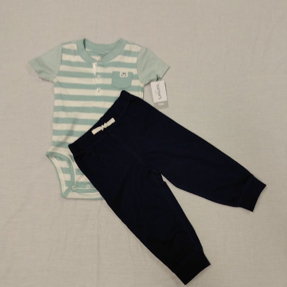 Carter's 2 Piece Striped Set-18 Months-new with Tags