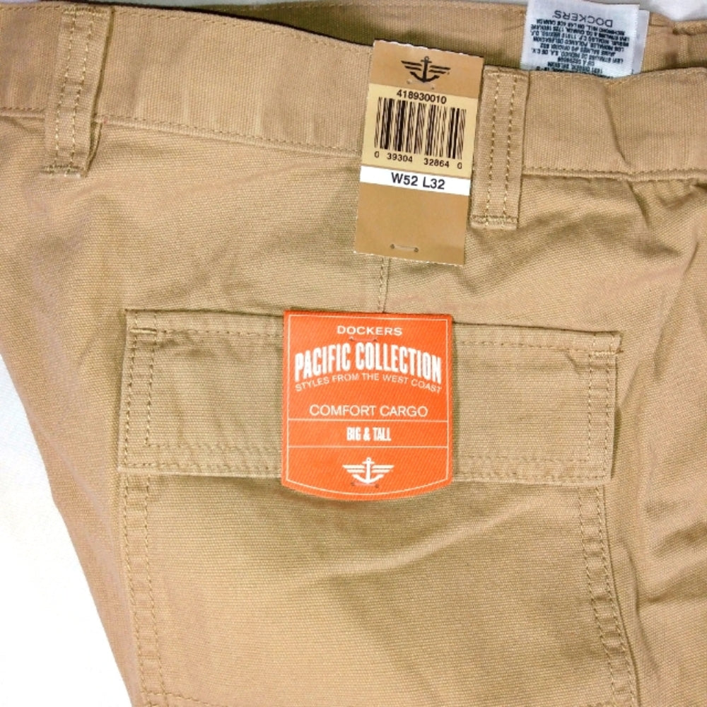 Docker's Pacific Collection Comfort Cargo-Big & Tall - Tan - 52x32 - NWT