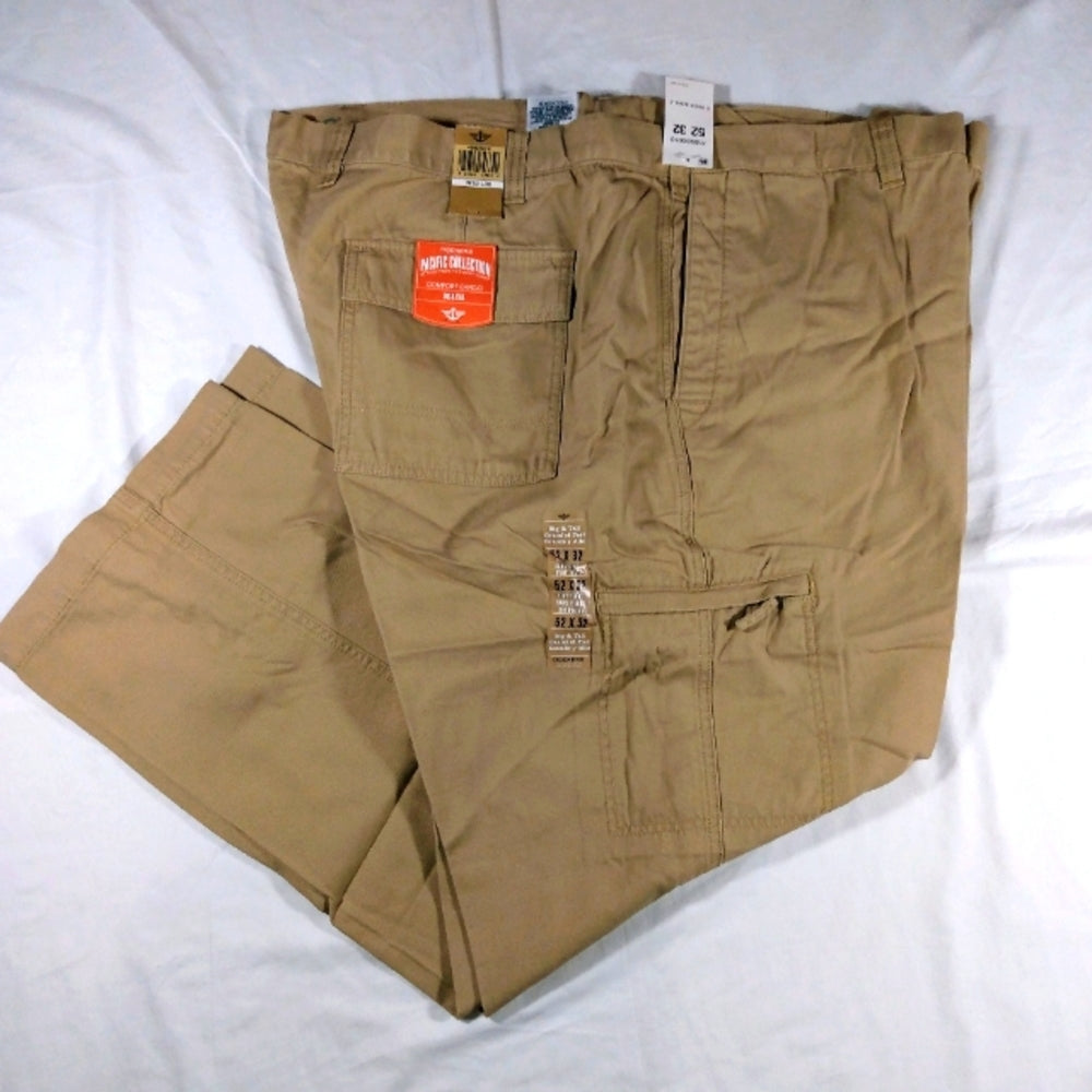 Docker's Pacific Collection Comfort Cargo-Big & Tall - Tan - 52x32 - NWT