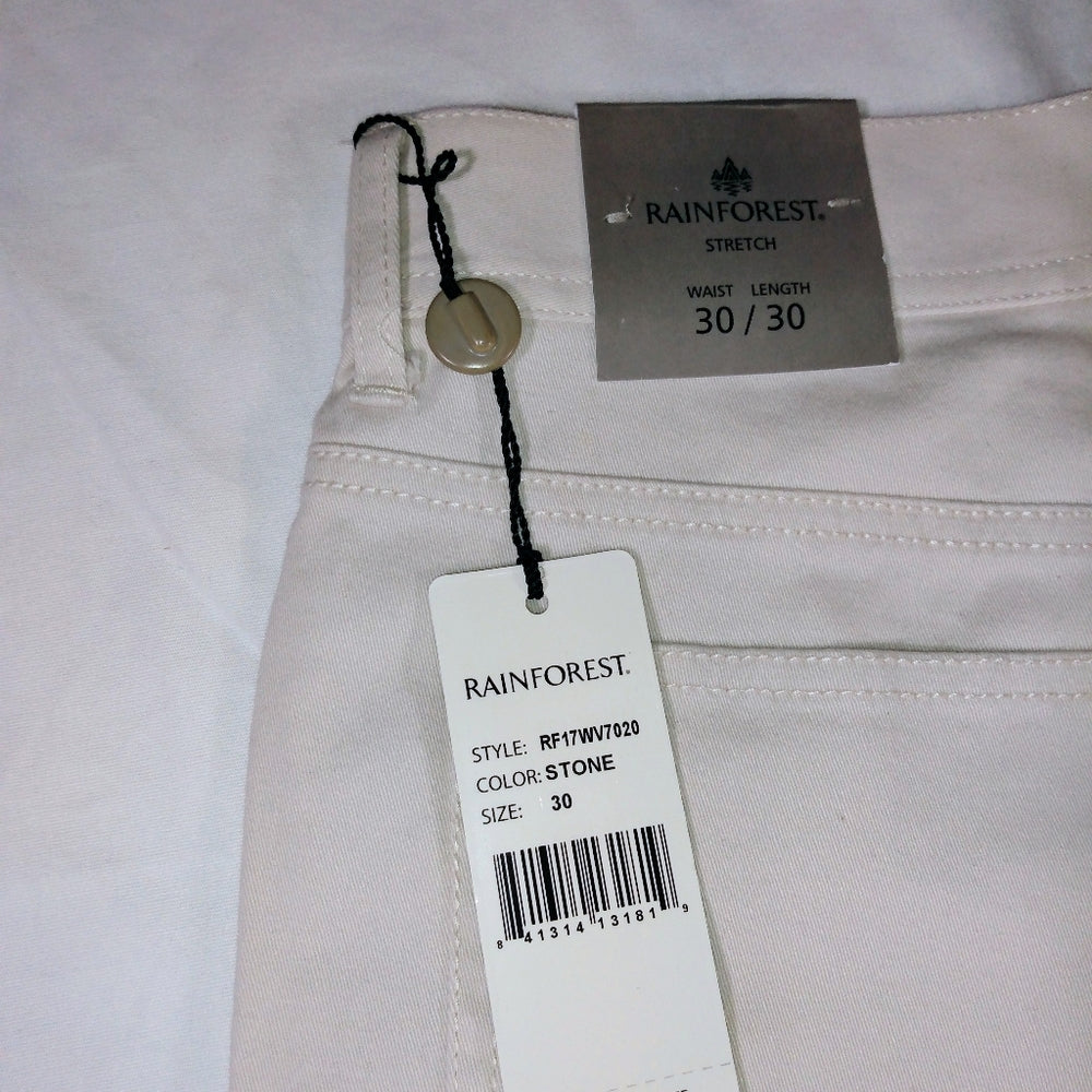 Rainforest Stretch Weekender Pants - Stone - 30x30 - New with Tags