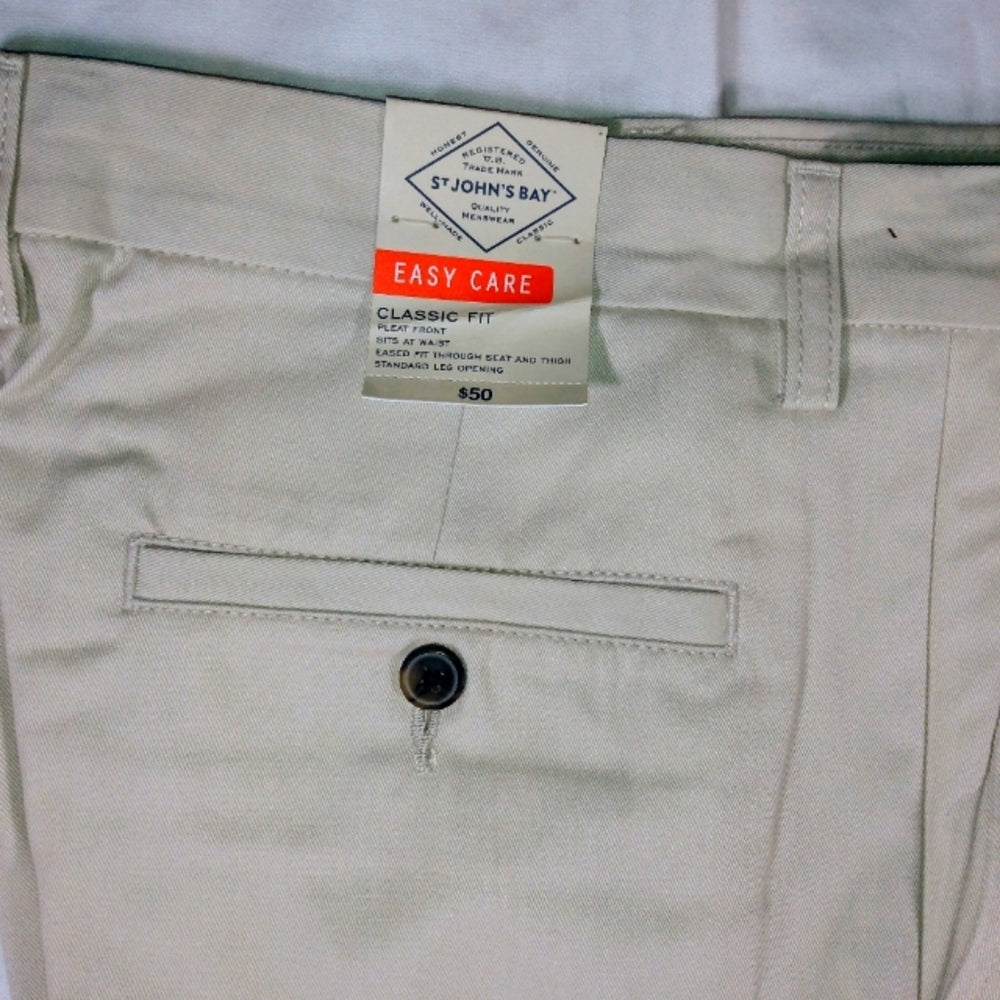 St. John's Bay Classic Fit Pants - Classic Stone - 30x30 - New with Tags