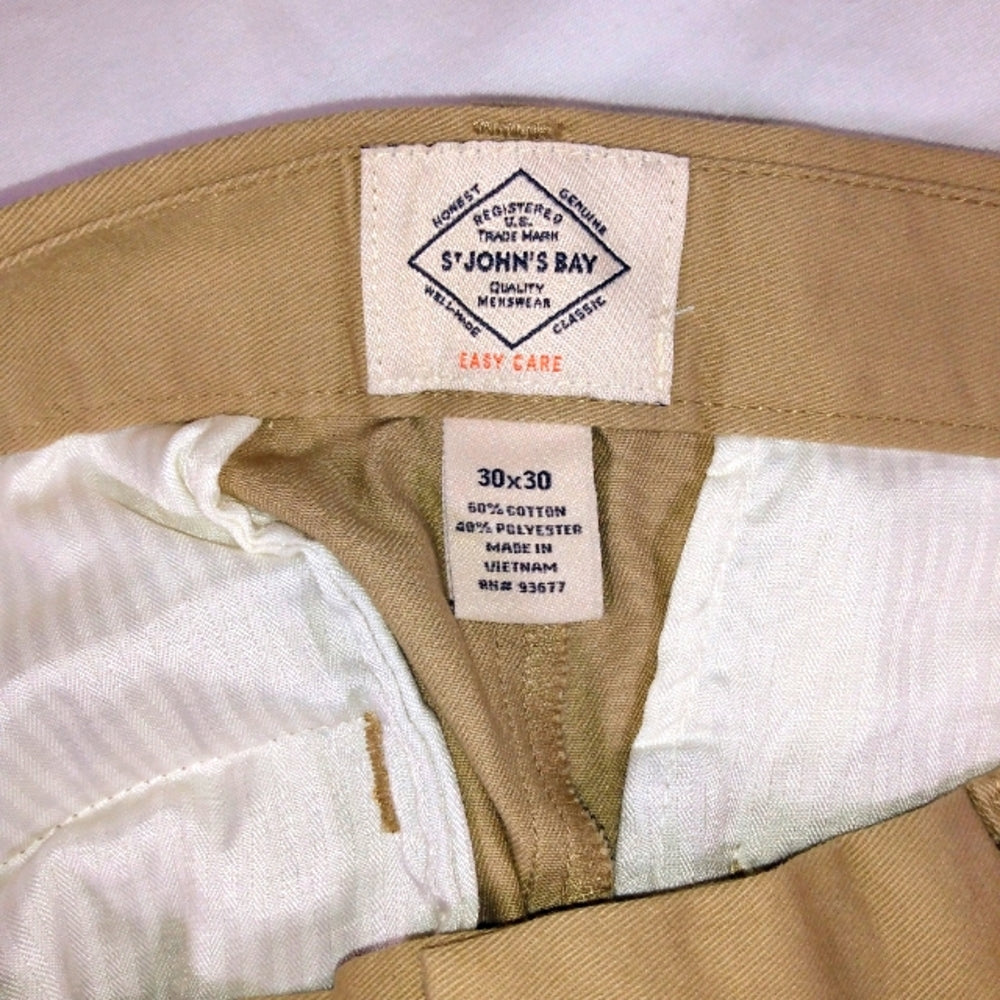 St. John's Bay Classic Fit Pants - Tan - 30x30 - New without Tags