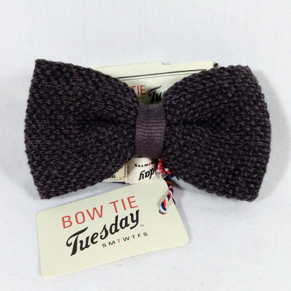 Bow Tie Tuesday NWT Bow Tie Charcoal Knit