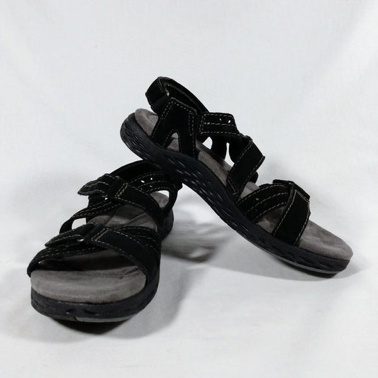 New Earth Origins Westfield Black Strap On Sandals