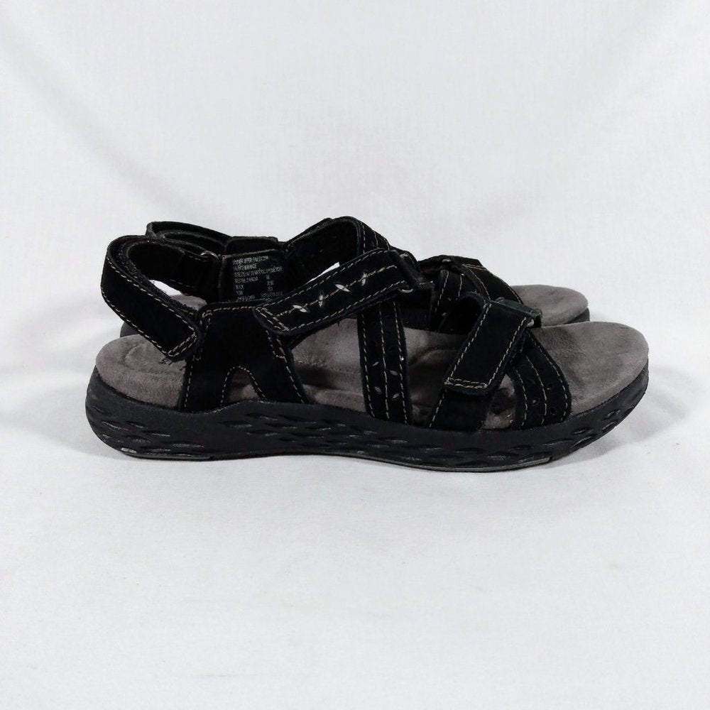 New Earth Origins Westfield Black Strap On Sandals