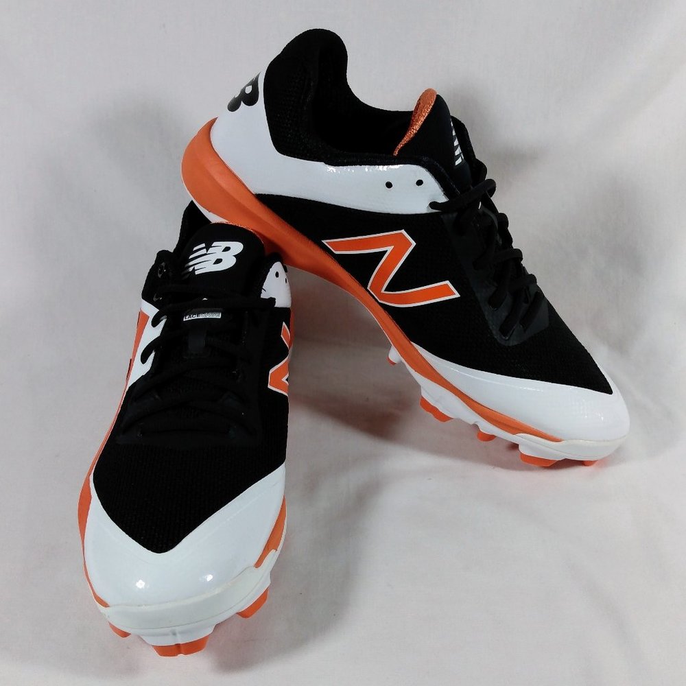 New Balance Orange/White Baseball Cleats Rubber Cleats Size 14-New in Box