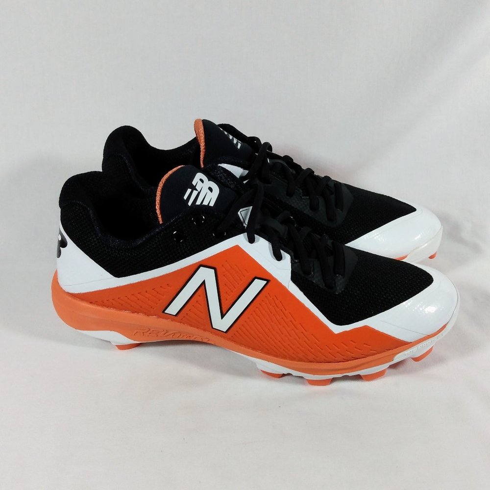 New Balance Orange/White Baseball Cleats Rubber Cleats Size 14-New in Box