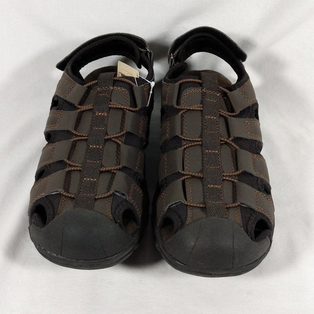 Sketcher's Men's Garver Live Oak Chocolate Fisherman Sandals sz 8