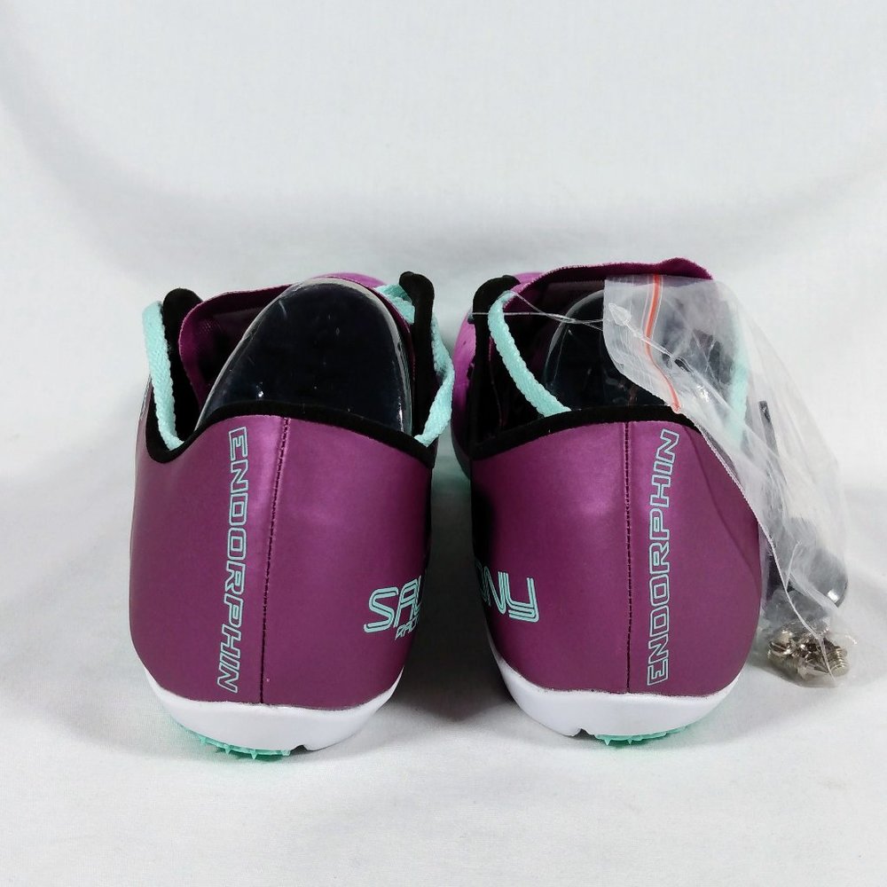 Saucony Women's Endorphin 2 Track Shoe with Carrying Bag- New-Teal/Purple