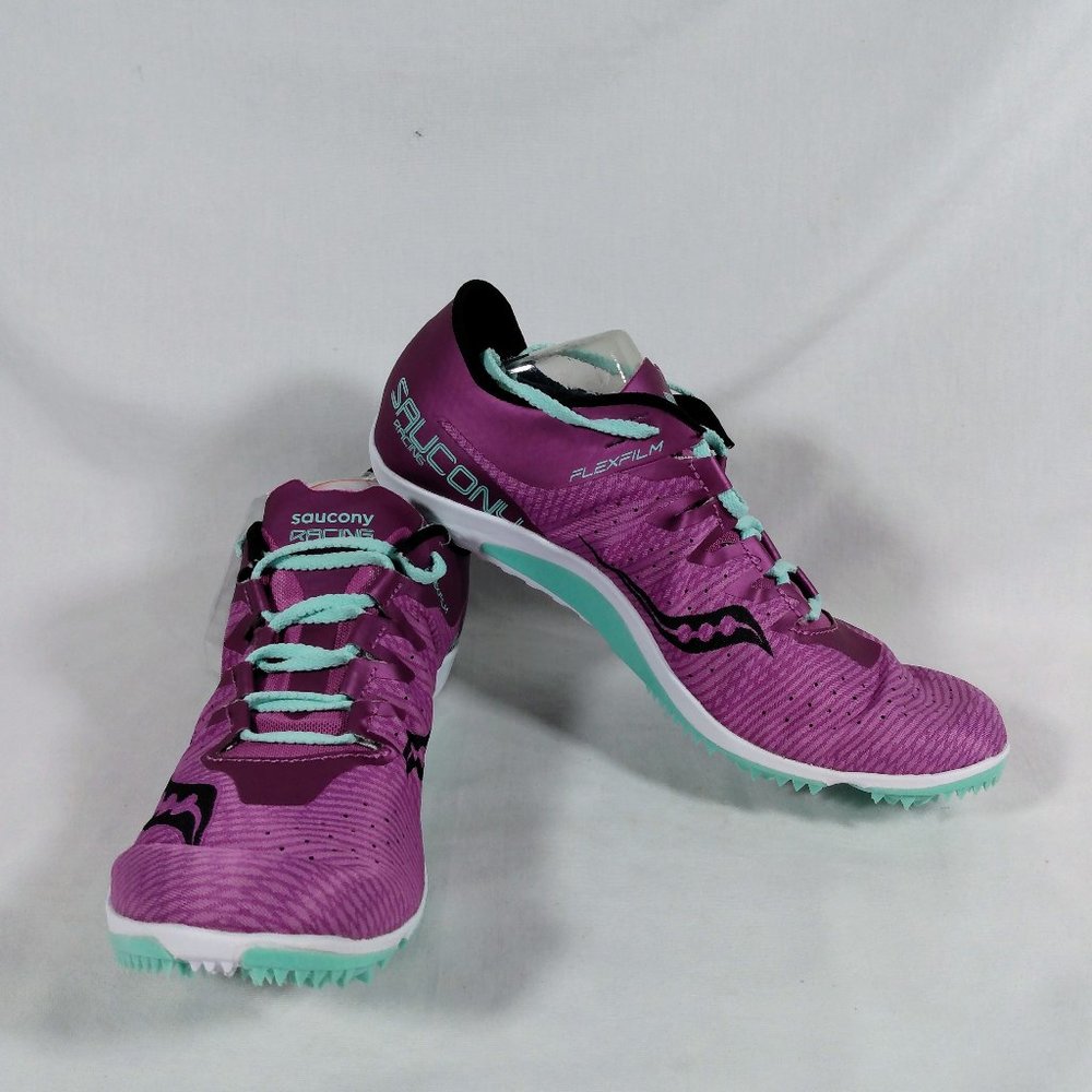 Saucony Women's Endorphin 2 Track Shoe with Carrying Bag- New-Teal/Purple