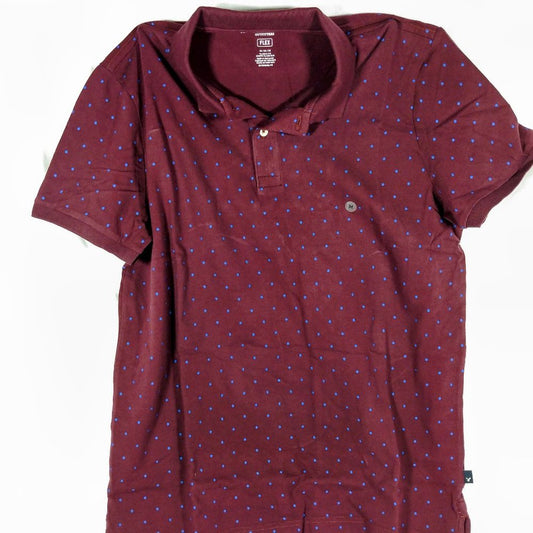 American Eagle Flex Polo-Maroon with Blue Dots-Various Sizes-New with Tags