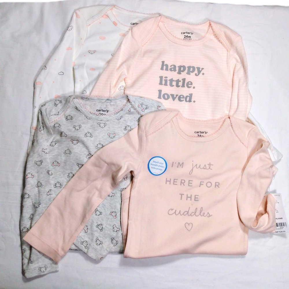 Carter's 4 pack Im just here for the cuddles bodysuits 24 months NWT