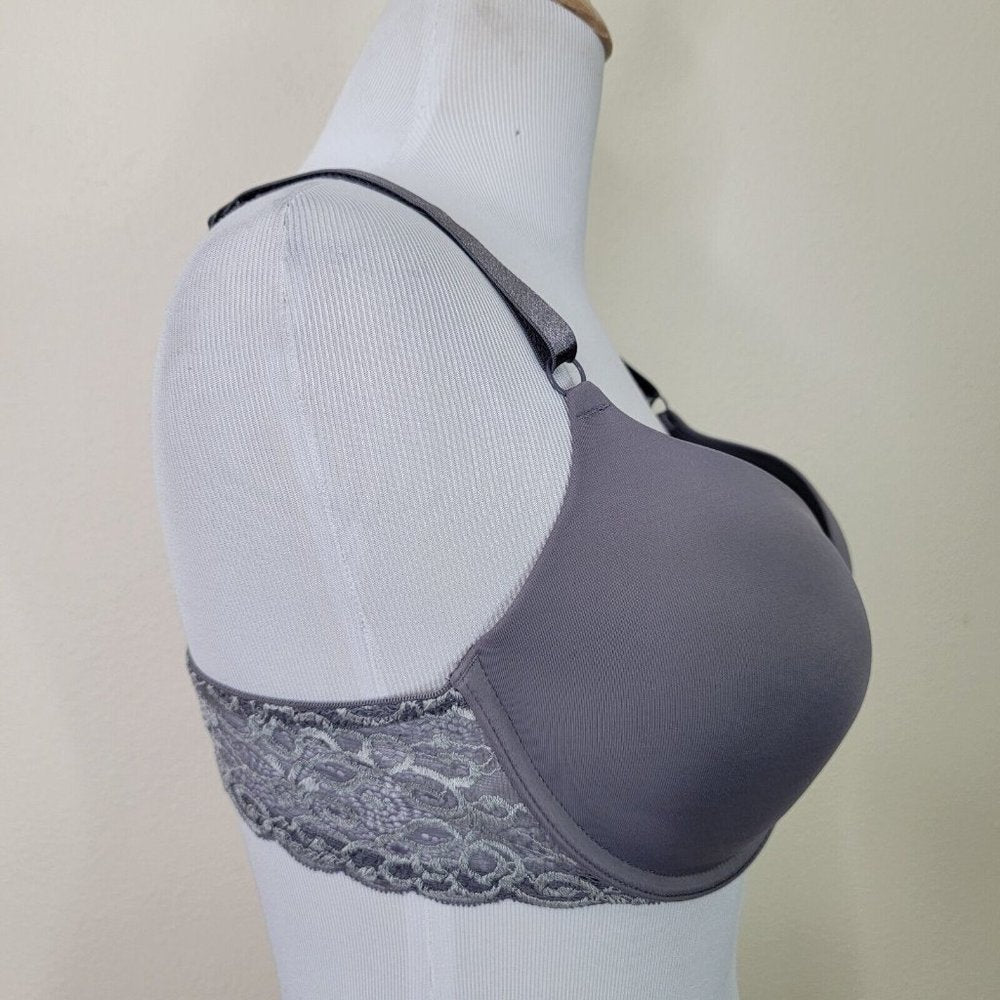 Maidenform Self Expressions Women's Gray Lace Underwire Push Up-40D-New with Tag