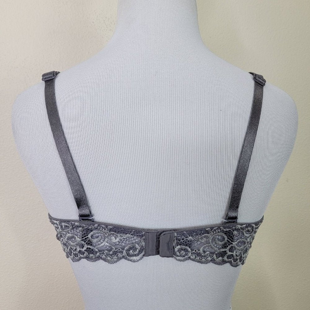 Maidenform Self Expressions Women's Gray Lace Underwire Push Up-40D-New with Tag