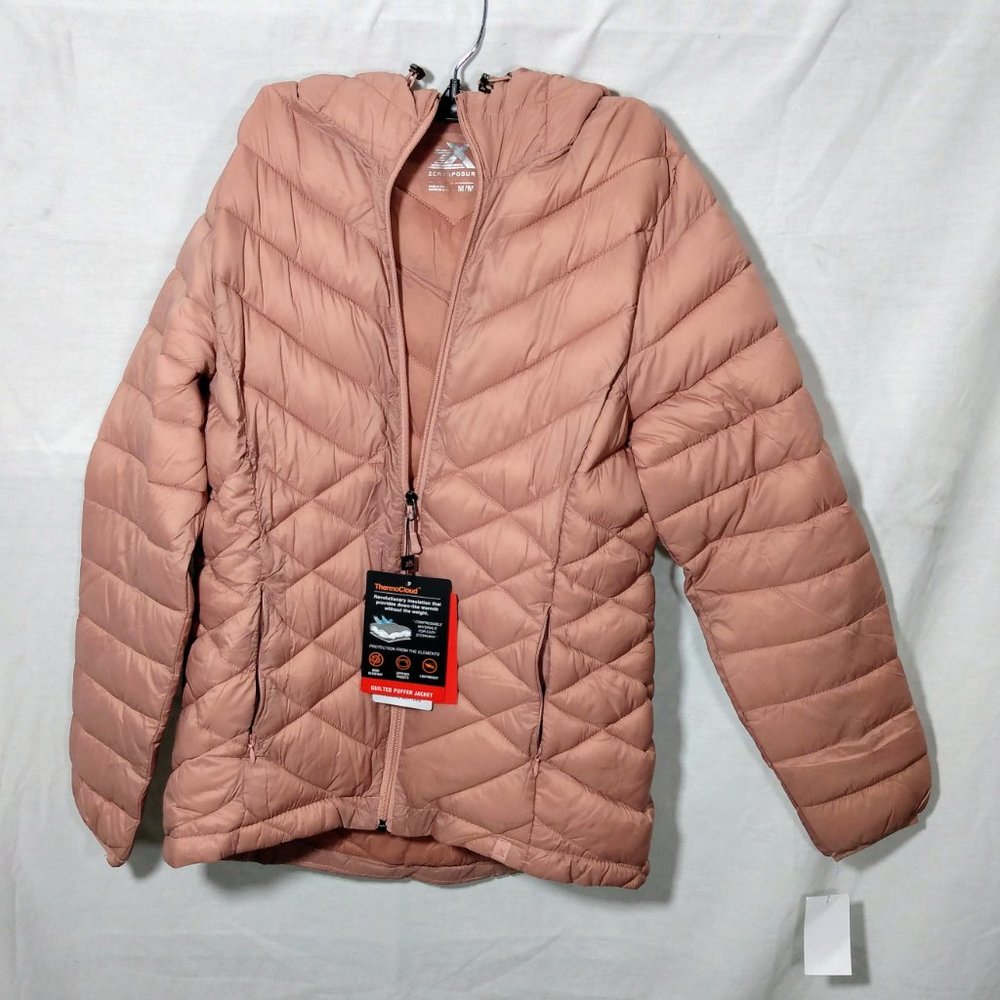 ZeroXposur Brooke Packable Puffer Jacket-Rose-Clay-Medium-New with Tags