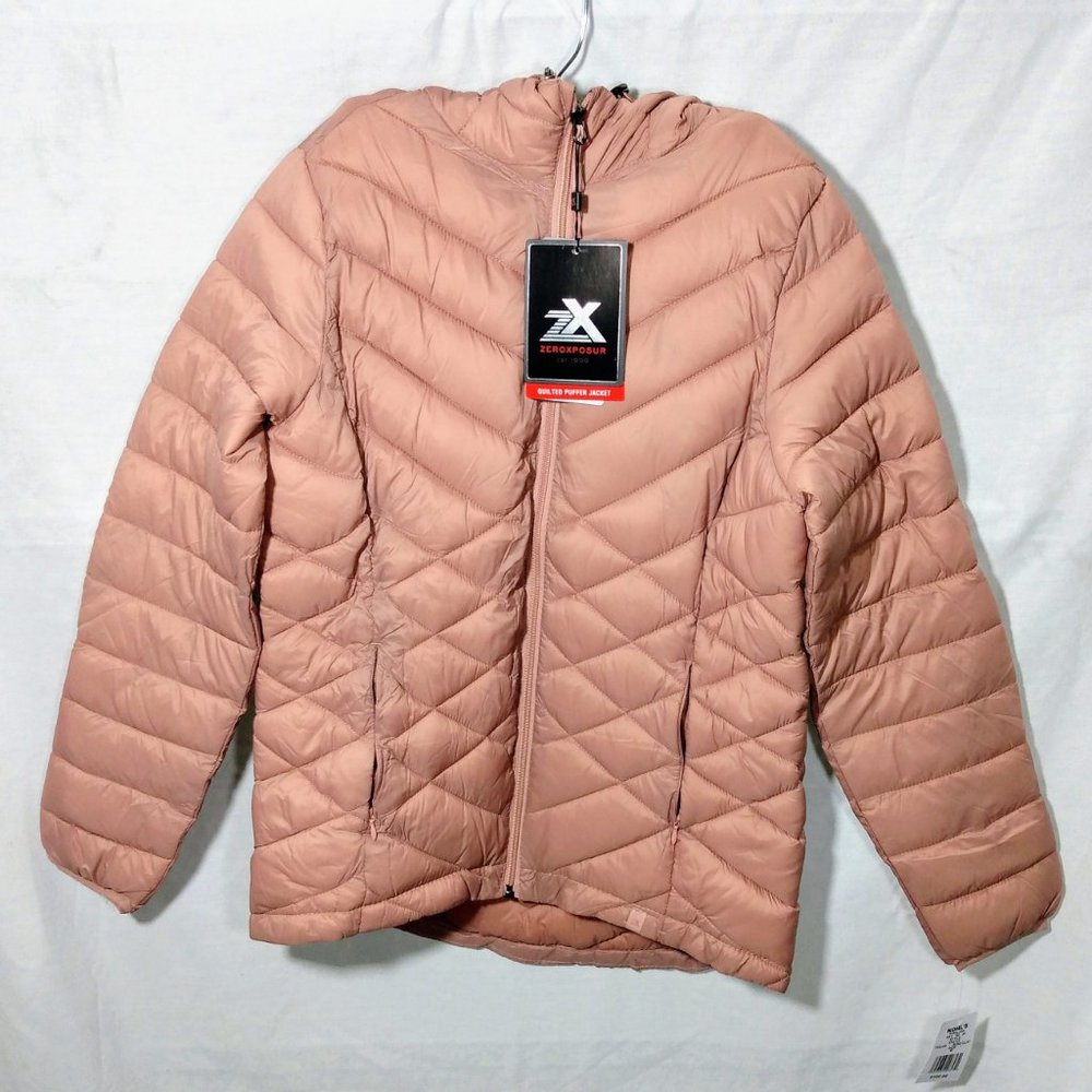 ZeroXposur Brooke Packable Puffer Jacket-Rose-Clay-Medium-New with Tags