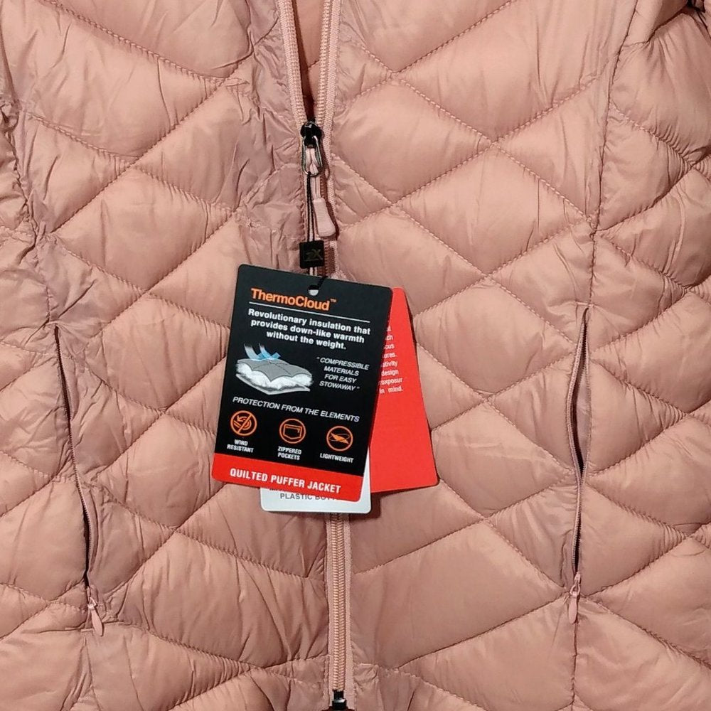 ZeroXposur Brooke Packable Puffer Jacket-Rose-Clay-Medium-New with Tags