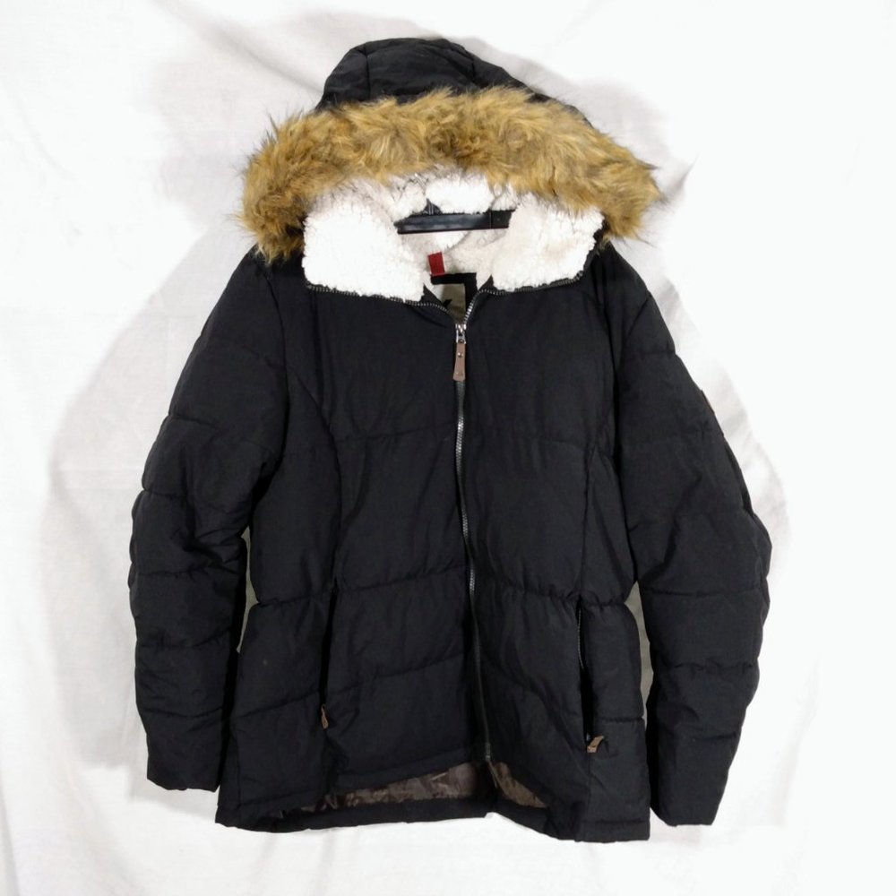 ZeroXposur Naomi Sherpa Quilted Puffer Jacket-Black-XL-NWOT