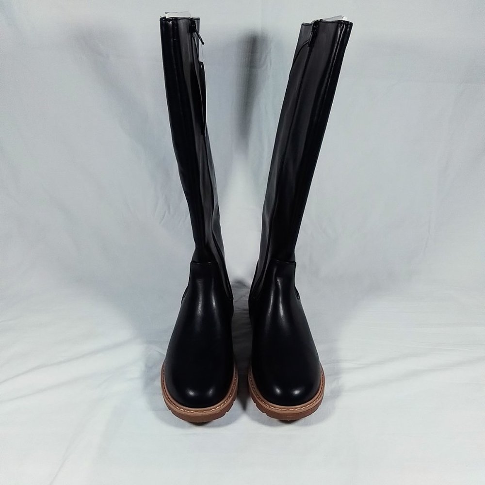 Time and Tru Women's Riding Boot Wide Width-Black-Size 7 Wide-NIB-Knee High