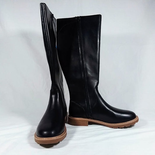 Time and Tru Women's Riding Boot Wide Width-Black-Size 7 Wide-NIB-Knee High