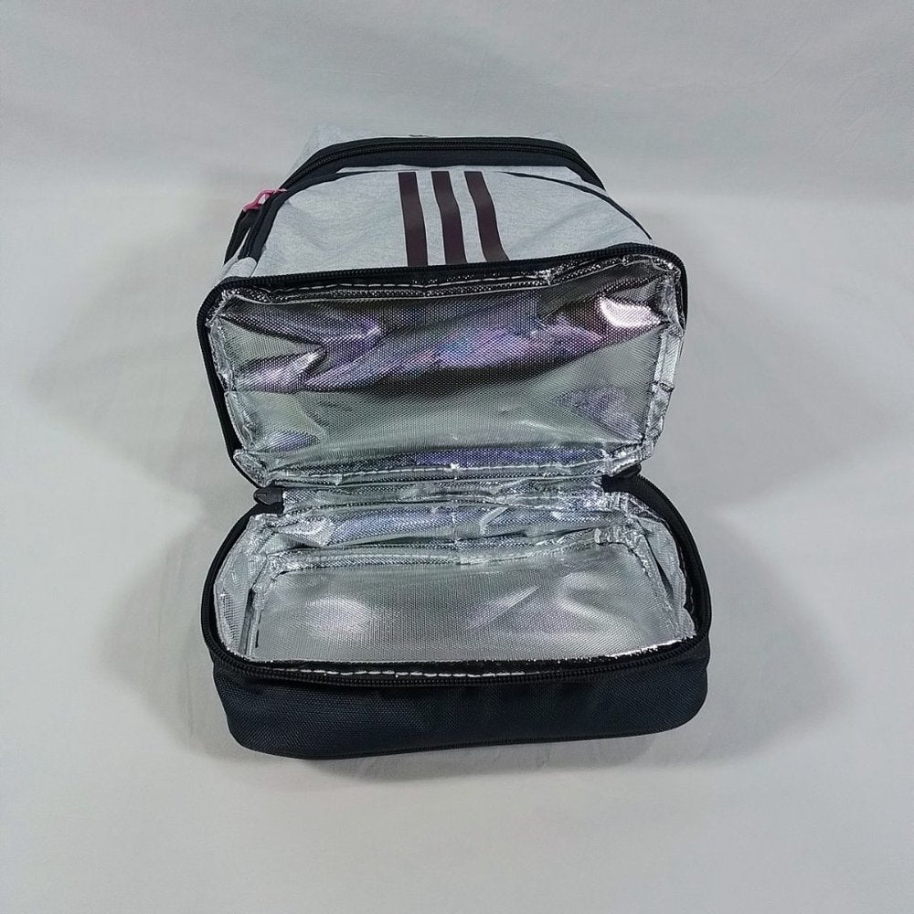 Adidas Excel Lunch Bag-NWOT-Insulated-White/Multi/Onix-GA5158-Zip closures