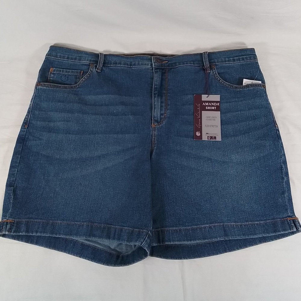 Gloria Vanderbilt Women's Amanda Shorts-Crested Whiskers-Various Sizes-NWT