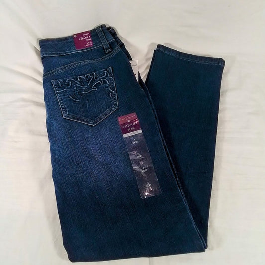 Gloria Vanderbilt Slim Leg Classic Rise Blue Jeans-Belleville-Various Sizes-NWT