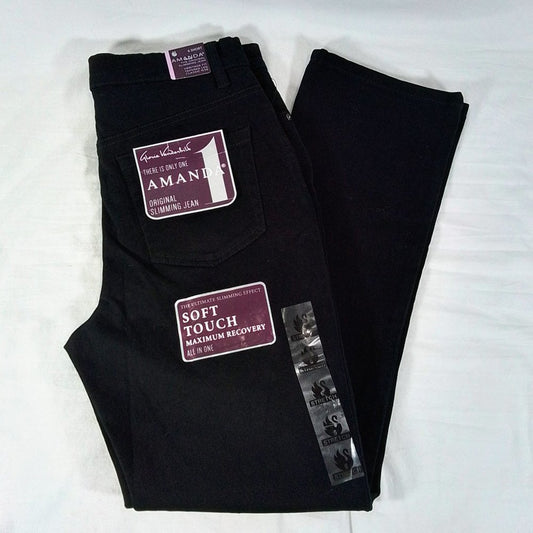 Gloria Vanderbilt Women's Amanda Classic Jeans-Black-Various Sizes-NWT