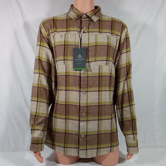 Alpine Design Brushed Flannel Long Sleeve Shirt-Various Sizes-Tree Moss-NWT