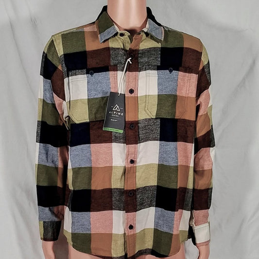 Alpine Design Brushed Flannel Long Sleeve Shirt-Blackberry Plaid-Various Sizes