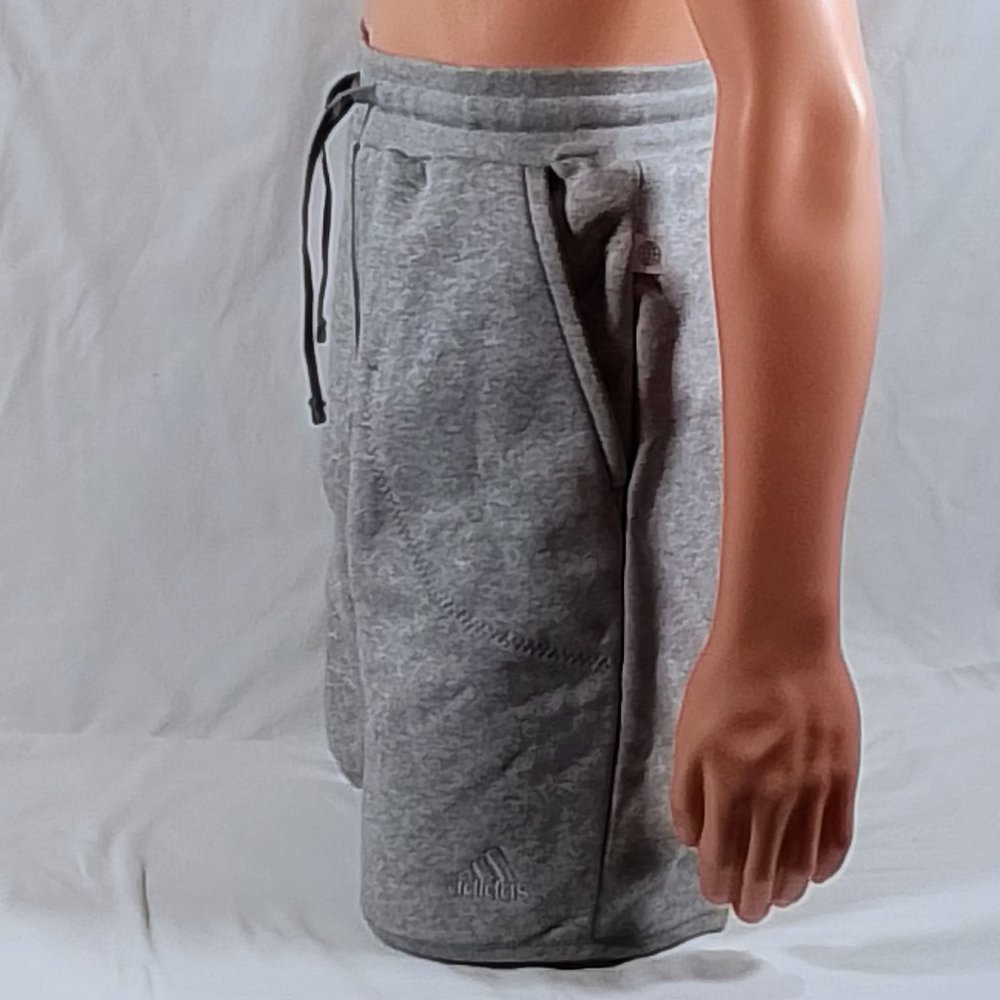 Adidas Men's Sportswear Studio Lounge Fleece Shorts-MGH-Gray-Various Sizes-NWT