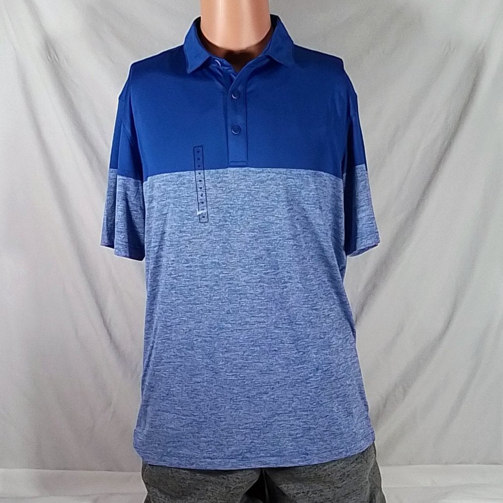 Walter Hagen Men's Perfect 11 Golf Polo-New Cobalt Heather-Various Sizes-NWT