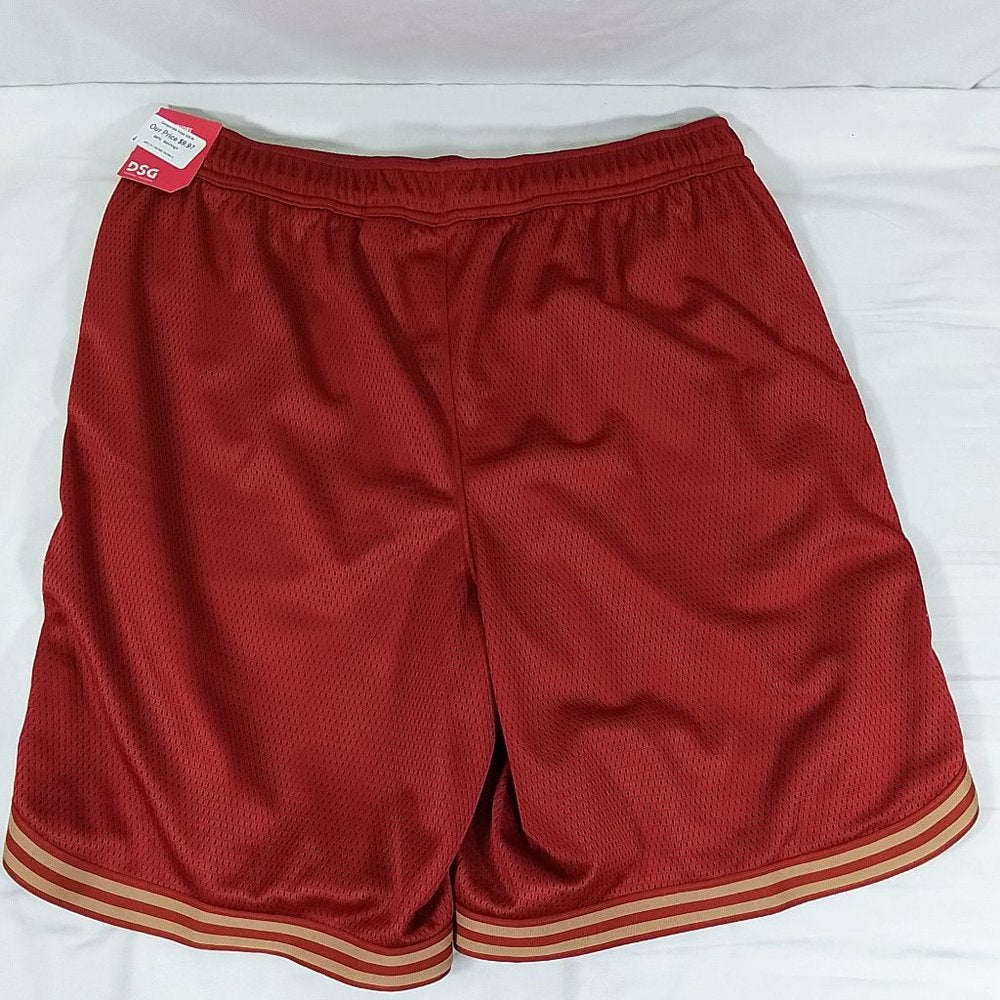 Men's Mesh Pocket Shorts-Various Sizes-New with Tags-Deep Red