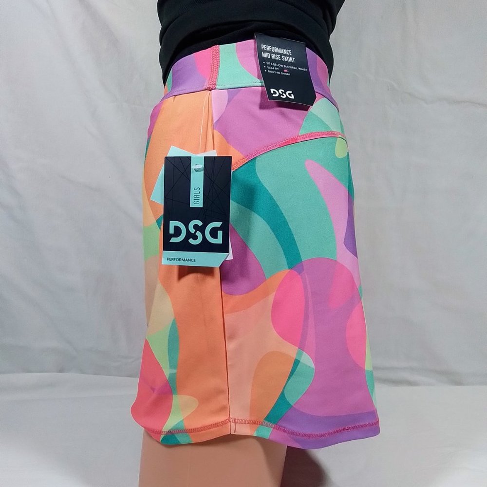 Girls' Performance Skort-Bright Blobs Multi Color-Various Sizes-New with Tags