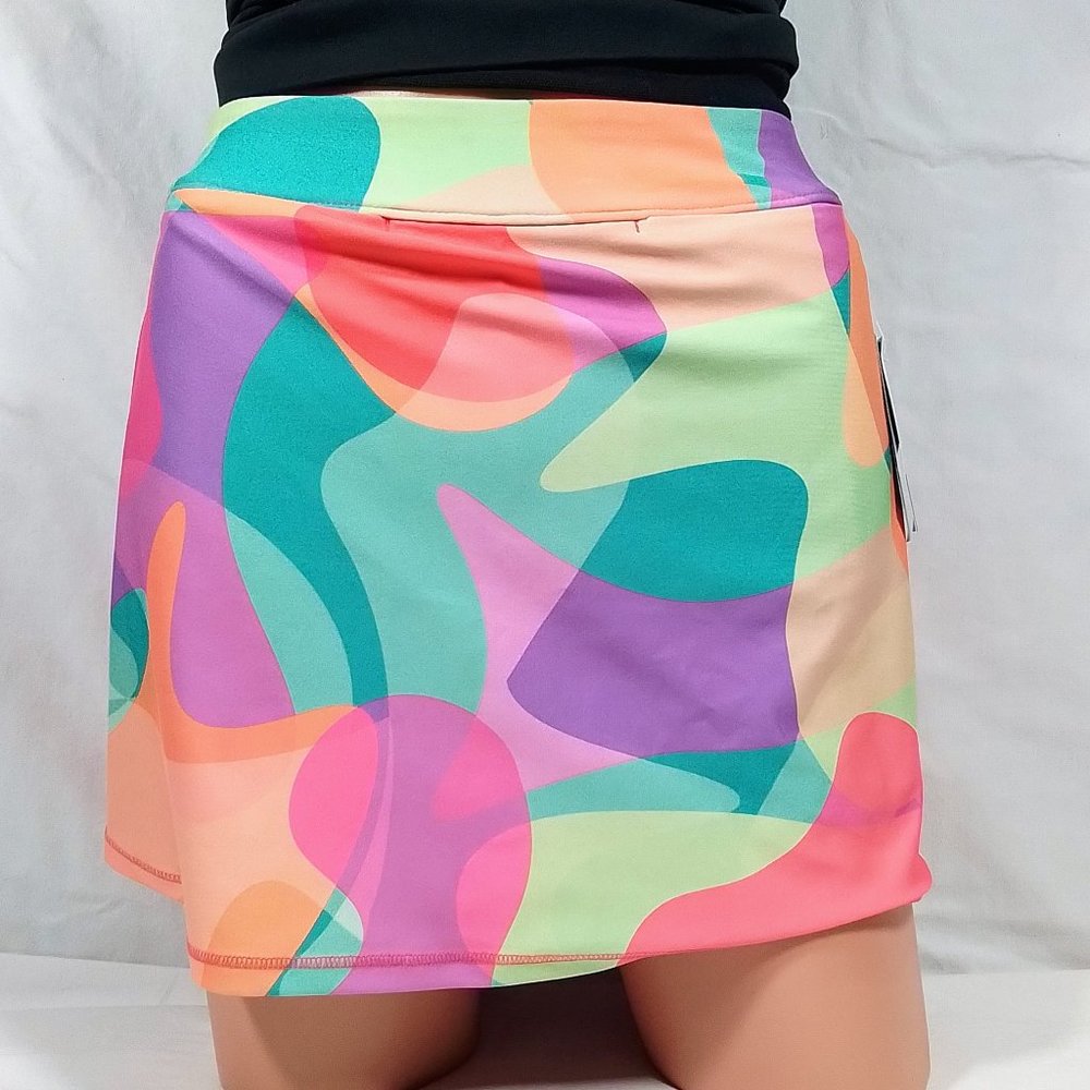 Girls' Performance Skort-Bright Blobs Multi Color-Various Sizes-New with Tags