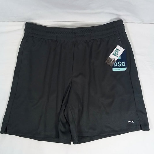 Women's Mid Rise Shorts-Athletic-Asphalt-Black/Grey-Size Medium-New with Tags