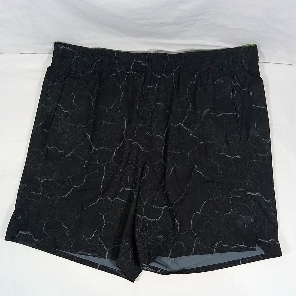 Men's Agility Woven Shorts-Lavascape Pure Black-Size 2XL-Big and Tall-NWT