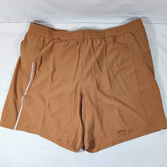 VRST Men's Accelerate Running Shorts-Tobacco Brown-Various Sizes-New with Tags