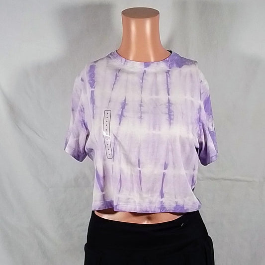 Girl's Boxy Cotton Tie-Dye T-Shirt Stripe Dye Lavender -Various Sizes-New w/Tags