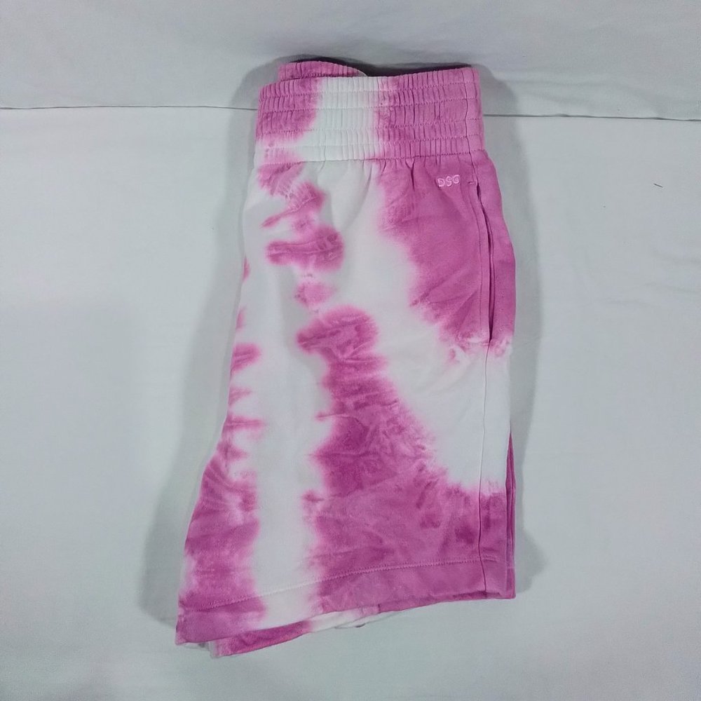 TWITCH + ALLISON Women's Long Fleece Shorts-Lilac Fields Tie Dye-Various Sizes