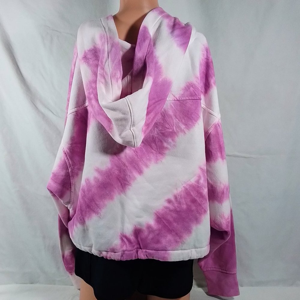 Women's Crop Completer Fleece Hoodie-Lilac Fields Tie Dye-Various Sizes-NWT