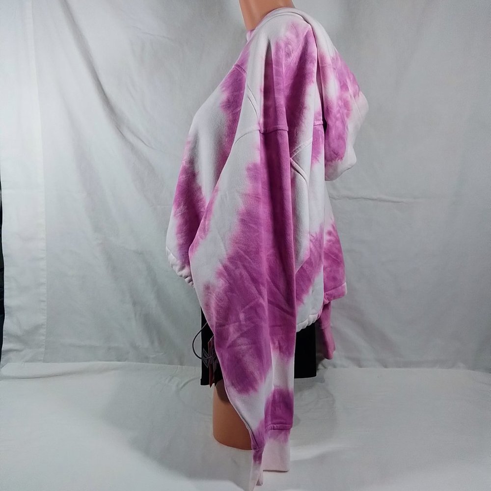 Women's Crop Completer Fleece Hoodie-Lilac Fields Tie Dye-Various Sizes-NWT