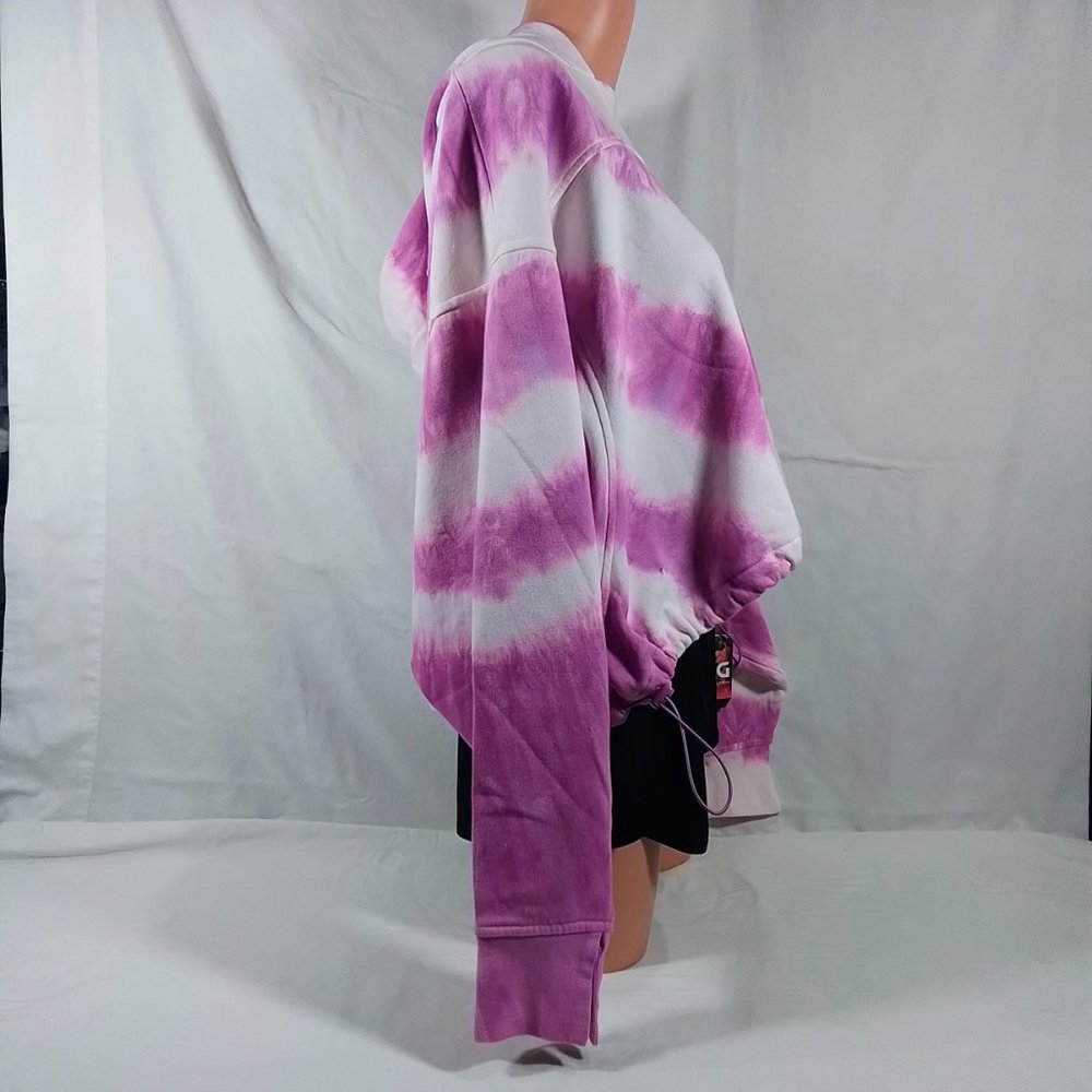 Women's Crop Completer Fleece Hoodie-Lilac Fields Tie Dye-Various Sizes-NWT