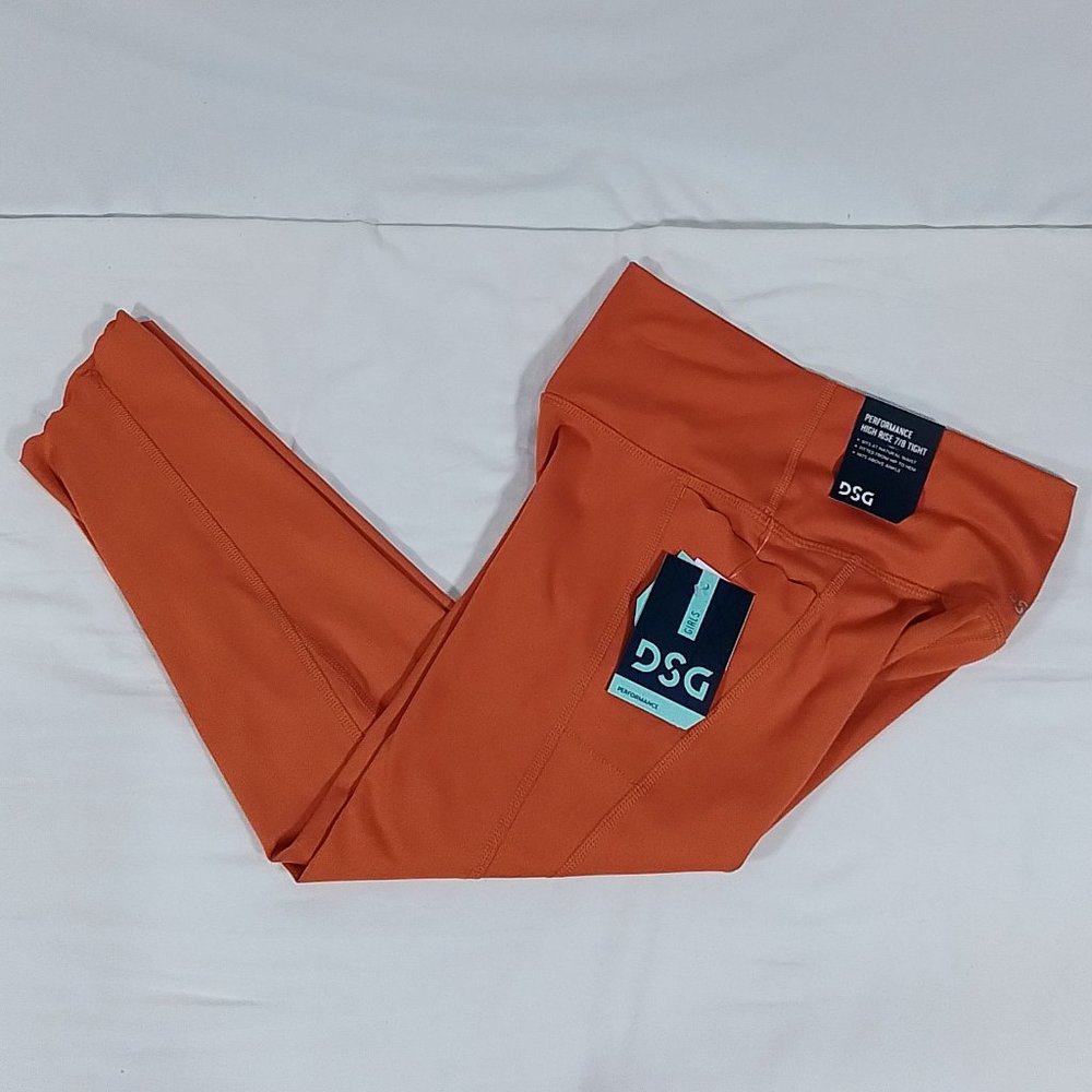 Girl's Performance High Rise 7/8 Tight/Legging-Grounded Orange-Various Sizes-NWT